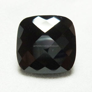 Onyx noir naturel taillé à facettes fabricant de pierres précieuses en vrac fournisseur indien pierres précieuses taillées à facettes en onyx noir semi-précieux - Product Image 4