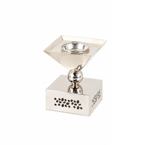 Luxury <b>Silver</b> Metal Incense <b>Burner</b> Modern Geometric Bakhoor Holder Arabic Style Mubkhar Censer for Ramadan Home Decoration - Product Image 1