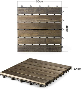 Azulejos de cubierta de Acacia de 12mm de primera calidad, pisos modernos de madera de nogal de 6 listones, hermoso balcón Exterior, parquet junto a la piscina, diseño suave - Product Image 1