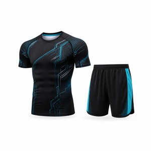 Ensemble de course performant pour hommes : shorts athlétiques, tenue de sport, vêtements d'entraînement, fitness, séchage rapide, respirant - Product Image 1