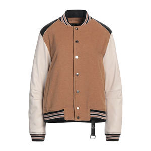 Conçu sur mesure hommes de haute qualité en cuir de laine Varsity Letterman veste 100% coton Style de la rue col montant broderie avant - Product Image 1
