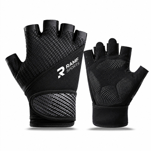 Breathable Fitness <b>Gloves</b> for Men/Women Half Finger <b>Gloves</b> With Non-Slip Grip & Wrist Support for Weightlifting & Bodybuilding - Product Image 1
