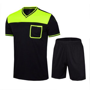 Uniforme de Fútbol Diseño Moderno Jersey Deportivo Negro y Verde Neón con Bolsillo y Pantalones Cortos - Product Image 1