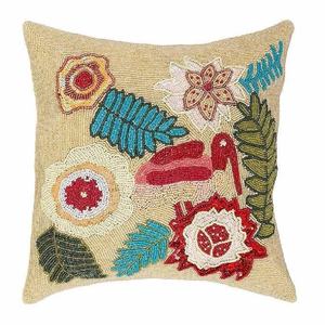 Housse de coussin de haute qualité en verre carré perlé à motif floral 40x40cm pour canapé, lit et chaise - Product Image 3