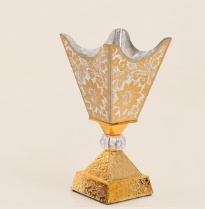 Arabic Gold Bakhoor Burner Metal Floral Mabkhara Oud Incense Holder Crystal Accent Middle Eastern Home <b>Decor</b> Wholesale Ramadan - Product Image 3