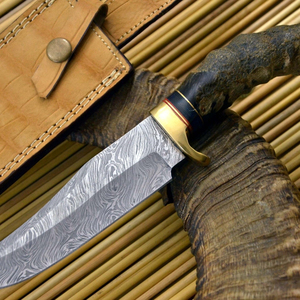 Couteau de survie pour la chasse et le camping, lame fixe en acier inoxydable, couteau d'extérieur avec poignée ergonomique antidérapante pour la randonnée et la pêche - Product Image 1