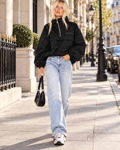 Chaqueta Táctica Negra para Mujer Sam, Cuello Alto, Cierre de Cremallera, Mangas Abullonadas, Estilo Bomber Oversize, Precio Económico, Venta al Por Mayor - Product Image 6