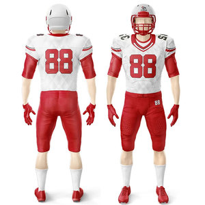 Nuevo Diseño de Uniforme Deportivo de Compresión de Talla Grande, Conjunto de Camiseta y Pantalones Cortos, Uniforme de Fútbol Americano, Precio al por Mayor, Conjuntos Estampados - Product Image 4
