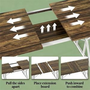 Tavolo da pranzo marrone per cucina e ufficio - Solo tavolo - Product Image 3