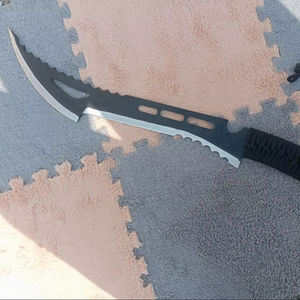 Couteau de 24 pouces à pointe courbée avec lame noire dentelée, manche gainé de cordon, qualité économique, services OEM, vente chaude - Product Image 6