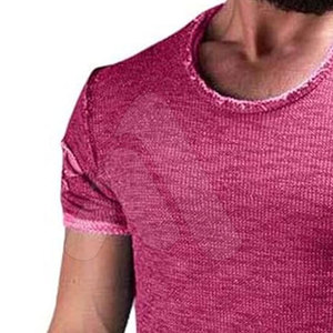 Camiseta Casual para Hombre, 100% Algodón, Lisa, con Efecto Desgastado, Logotipo Personalizado, Estilo Urbano, Transpirable, Ecológica, Manga Corta, Venta al Por Mayor - Product Image 3