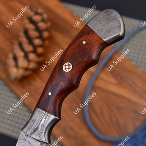 Cuchillo de Filetear de Acero de Damasco Forjado a Mano de Calidad Superior con Espiga Completa - 7 Pulgadas, Mango de Madera de Palisandro, Ecológico, Duradero y Ajustable - Product Image 3