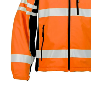 Veste de sécurité pour hommes en gros, conçue avec un tissu haute visibilité offrant une sécurité réfléchissante et un confort respirant, personnalisable - Product Image 4