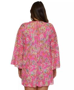 Tunique de plage grande taille style polynésien à nouer devant |   Becca ETC - Product Image 3