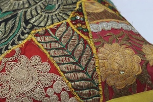 Boho <b>Throw</b> Piillow Patchwork Cushion <b>Cover</b> | Made of Vintage Indian Home Textiles Home Decor - Product Image 6