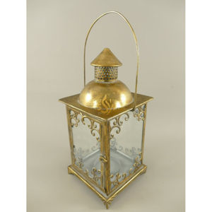 Lámpara Decorativa de Metal Chapada en Oro al Precio Más Bajo, Hecha a Mano en India, de Acero Inoxidable, con Vidrio Transparente y Forma Única para Decoración - Product Image 5