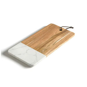 Tabla de cortar de bambú orgánico premium, tabla de picar de madera duradera para cocina, bandeja ecológica para servir alimentos con orificio para colgar. - Product Image 6