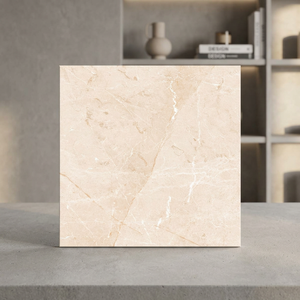 Carreaux de porcelaine brillants Kiara Brown 2x2 pieds, finition marbre premium pour revêtements de sol commerciaux, design céramique - Product Image 4