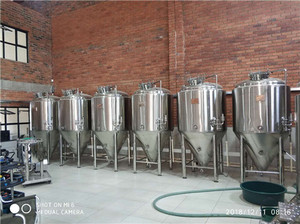 Microbrewery thiết lập hệ thống sản xuất bia đầy đủ công suất 300L/ngày có tính năng bơm áp lực thành phần cốt lõi thép không gỉ Siemens - Product Image 4