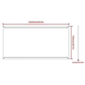 Specchio da Bagno Moderno Rettangolare 60x30 Pollici con Cornice Nera, Grande Specchio Decorativo da Parete per Soggiorno e Camera da Letto - Product Image 2