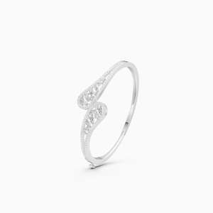 Pulsera elegante con forma de hoja y diamante cultivado en laboratorio de 2.12 quilates en oro amarillo, blanco y rosa de 9 quilates - Product Image 2