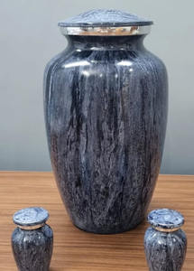 Grande urne funéraire décorative en laiton pour cendres, conteneur commémoratif pour la maison ou le temple - Product Image 6