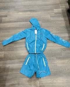 Ensemble d'été en nylon coupe-vent : veste zippée à manches longues et short – Fabricants de vêtements personnalisés - Product Image 6
