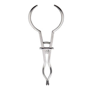 Pinzas de sujeción para dique de goma dental Kaamir Instruments, de acero inoxidable quirúrgico, color plateado, con agarre ergonómico, para uso dental. - Product Image 2