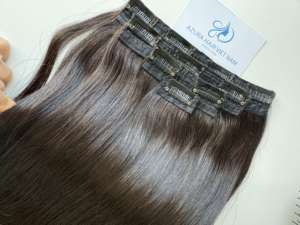 ¡Top 2025 precio barato! 100% Virgin Raw Clip-in hair Extensión humana sin costuras vietnamita sin enredos sin desprendimiento de color natural - Product Image 5