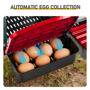 Nido per Galline a 6 Scomparti per Deposizione Uova, Montaggio a Parete, con Facile Raccolta delle Uova, Gabbie per Animali - Product Image 4