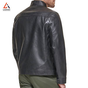 Chaqueta clásica de cuero genuino con cuello alto y manga larga para actividades al aire libre y moda de invierno. - Product Image 3