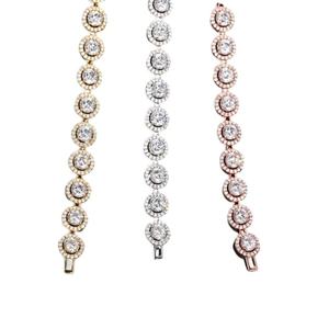 Personalized 925 Sterling Silver Moissanite Men's <b>Iced</b> Cuban for Bracelet Classic Hip Hop Passes Diamond Tester Flower Link - Product Image 1