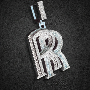 จี้เงินแท้ 925 แบบสั่งทำพิเศษ ประดับเพชรโมอิสซาไนต์ สไตล์ฮิปฮอป พร้อมดีไซน์ตัวอักษร/ตัวเลขนำโชค เครื่องประดับสำหรับงานปาร์ตี้ 男女兼用 - Product Image 4