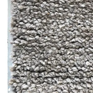 Hand woven woollen high pile shaggy rug made in natural color wool soft cut pile for your interior uses