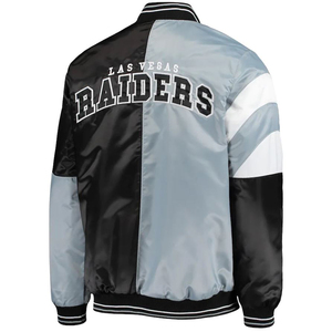 Fabricant de vestes bomber de hockey sur glace personnalisées avec patchs brodés OEM, style streetwear américain, en satin épais coupe-vent pour l'hiver, style universitaire - Product Image 6
