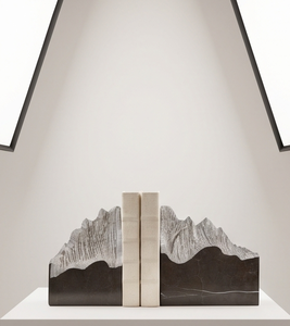 Porte-livres design Montagne Scénique, texture moulée, pièce maîtresse de bureau, pour commande en gros, liste de fournisseurs - Product Image 1