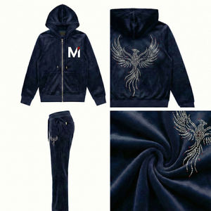 Conjunto Deportivo de Hombre, Corte Ajustado, Terciopelo, Sudadera con Cremallera y Pantalones Jogger, Moda de Lujo, USA Europa, Maluza LuxeStreet X - Product Image 5