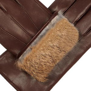 Gants de vélo en cuir marron avec doublure en microfibre, thermiques, longueur poignet, pour le cyclisme en extérieur en hiver et les sports - Product Image 6