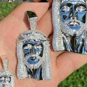 Custom Jesus Diamond Pendant <b>Charm</b> Luxury Brilliant Cut Diamond Jewelry IGI Certified Hip hop S925 <b>Silver</b> Pendants & <b>Charms</b> - Product Image 3