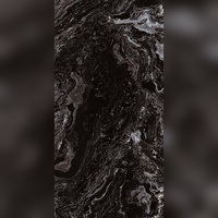 Carreaux de céramique émaillés modernes de luxe noir intense, aspect pierre veinée noir profond de haute qualité pour murs intérieurs et cheminées – Vente en gros