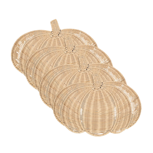 Salvamanteles de ratán con forma de calabaza, platos de mimbre ideales para decoración de otoño y mesas de comedor, venta al por mayor desde Vietnam - Product Image 3