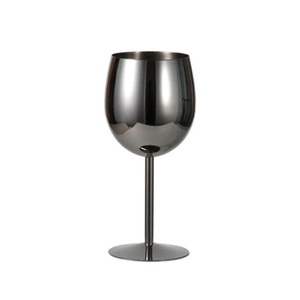 Exclusive Stainless Steel Wine <b>Glass</b> Round Stemmed <b>Goblet</b> Minimalist Design Unbreakable for Party Use Western Drinking <b>Glass</b> - Product Image 1