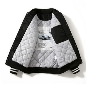 Chaqueta Varsity Oversize Y2K de Hip Hop para Hombre y Mujer, Nueva, con Estampado de Patchwork, Ecológica, Personalizable por Delante, Cálida - Product Image 3