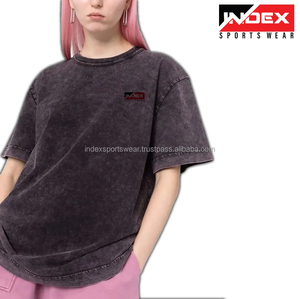 Camiseta de algodón lavado azul oscuro para hombre Index, manga corta, cuello redondo, estampado de paz, corte holgado informal tipo jersey - Product Image 1