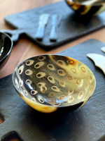 100% haute qualité sculpté à la main corne de buffle Quaich amitié tasse Unique Animal poli verre brut mariage artisanat naturel