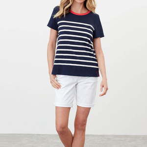 T-shirts pour femmes en coton 100% - Mode - Logo personnalisé - Prix bas - Qualité supérieure - Couleur unie - Manches courtes - Vente en gros - T-shirts vierges - T-shirt femme - Product Image 3