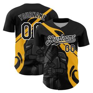 Uniformes Deportivos Personalizados al por Mayor con Logotipo, Camisetas de Béisbol Transpirables y Ligeras 100% Poliéster, Bordado con Puntadas, para Béisbol y Sóftbol - Product Image 6