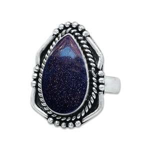 Bague de fiançailles et de mariage artisanale en argent sterling 925, pierre précieuse en pierre de lune bleue étincelante, plaquée argent, au meilleur prix - Product Image 1