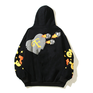 Sweat à capuche personnalisé pour homme avec logo 3D sur le devant, mélange polyester-coton, anti-boulochage, anti-plis, impression par décharge, collection printemps, vente en gros - Product Image 2