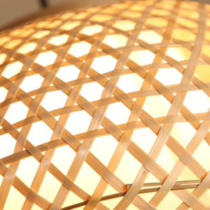 Bamboo Ceiling Light with Handwoven Design Natural Material and Warm Lighting Effect Ideal for Interior Decoration - Product Image 5